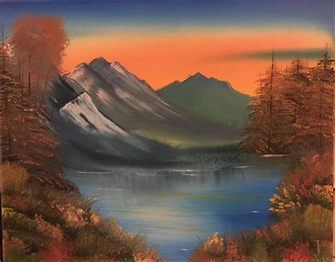 My Take On Bob Ross Under Pastel Skies Rpainting