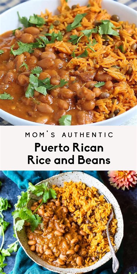 Caribbean lifestyle, food & recipes. Mom's Authentic Puerto Rican Rice and Beans | Recipe in 2020 | Tasty vegetarian recipes ...