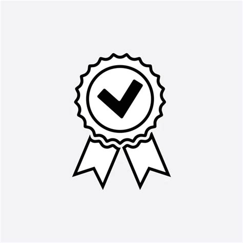 Approved Accept Or Certified Icon Medal With Ribbons And Check Mark