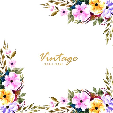 Decorative Vintage Floral Frame 692838 Vector Art At Vecteezy