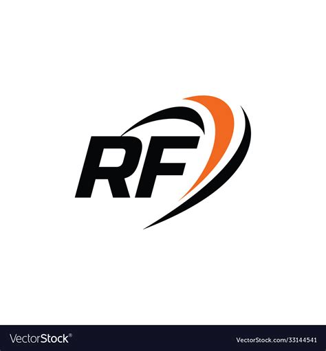 Rf Monogram Logo Royalty Free Vector Image Vectorstock