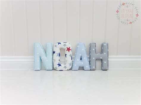 Fabric Letter Name Sets Lilymae Designs Nursery Home T