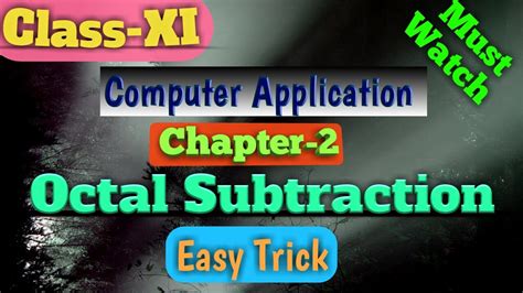 How To Subtract Octal Numbers Easily Youtube