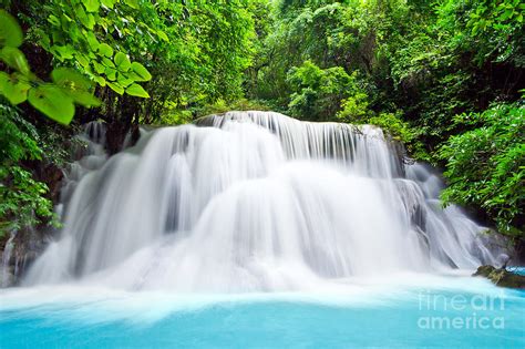 Beautiful Water Fall In The Forest Photograph By Mongkol Chakritthakool