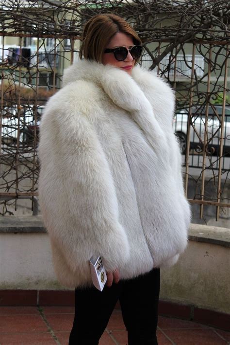 Polar Fox Fur Jacket Fuchsjacke Pelz Mantel Pelliccia Volpe Fourrure Renard Mexa Ebay Fur
