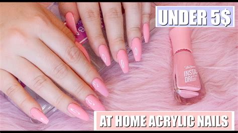 How To Do Your Own Acrylic Nails At Home For Under 5 Youtube