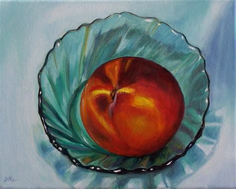 Donna Munsch Fine Art Original Oil Painting Giant Peach