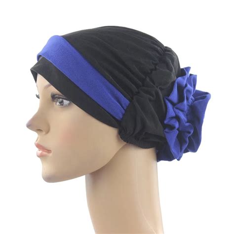 Muslim Hijab Caps Inner Islamic Underscarf Hats Stretchable With A Beautiful Flower In Islamic