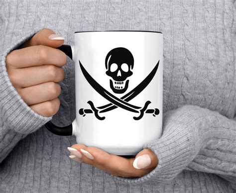 Skull Pirate Coffee Mug Pirate Mug Funny Pirate Cup Horror Etsy