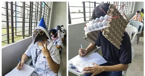 قبعات لمنع الغش في الامتحانات