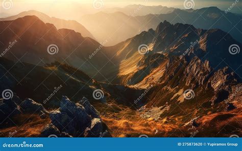 Majestic Mountain Peak Tranquil Meadow Panoramic Beauty Generated By