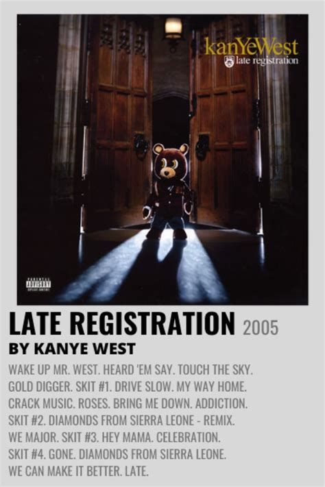 Late Registration Kanye West Minimalist Album Poster Artofit