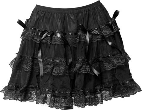 Gothic Skirt Made From Satin And Mesh By Sinister With Lace And