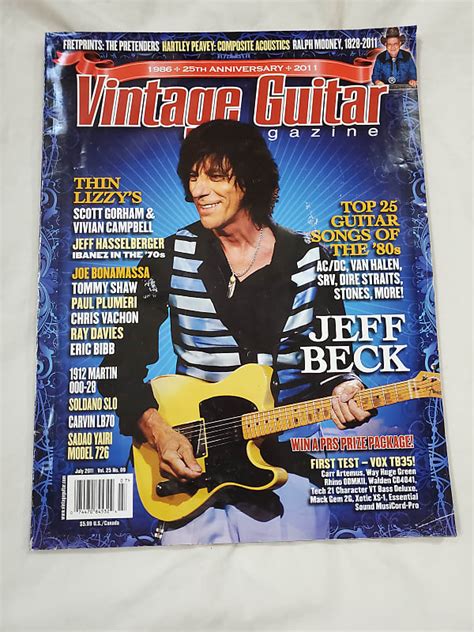 Vintage Guitar Magazine Back Issue July 2011 Reverb