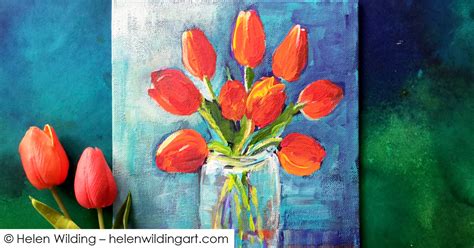 Painting Red Tulips Inspired By Artist Helen Cooper Helen Wilding Art
