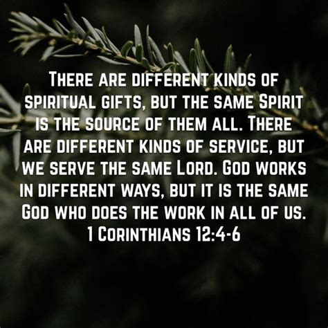 1 Corinthians 12 4 6 There Are Different Kinds Of Spiritual Ts But