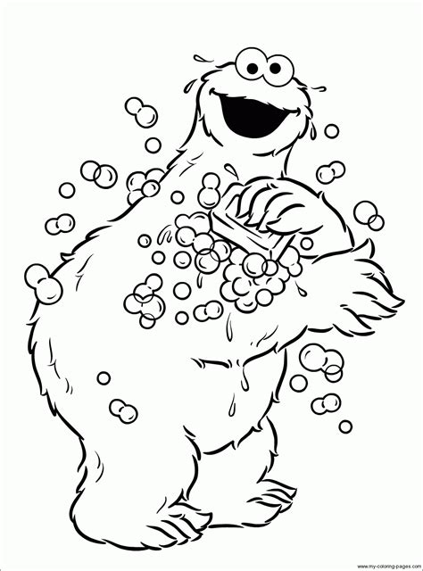 cookie monster coloring pages    print