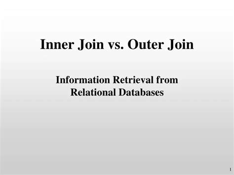 Ppt Inner Join Vs Outer Join Powerpoint Presentation Free Download