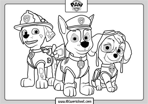 Paw Patrol Coloring Pages Abc Worksheet