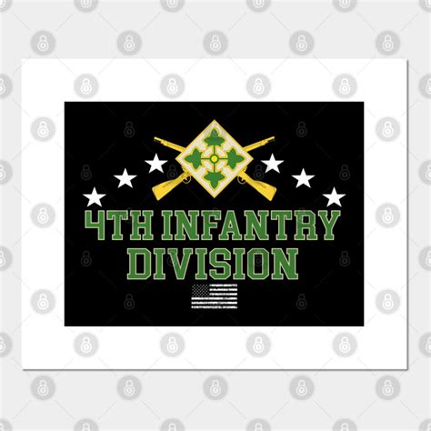 Us Army 4th Infantry Division 4th Infantry Division Plakat I Druk