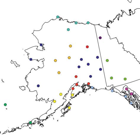 Climate Division Boundaries Are Shown Over Alaska Topography With The