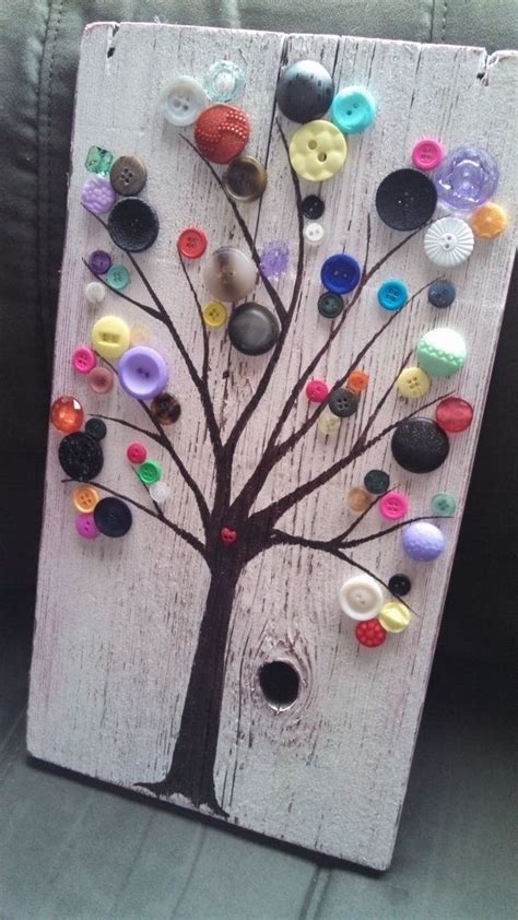 Barnside Button Tree Artwork Ready To Hang By Dreamingdogdesigns 35