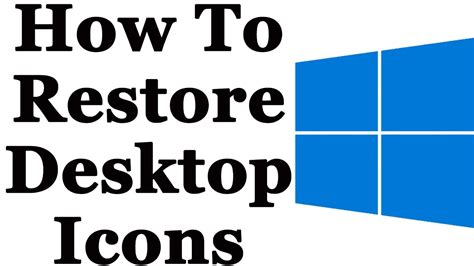 Right click on the icon that you want to remove from desktop. Windows 10 - How To Easily Restore Missing Desktop Icons ...