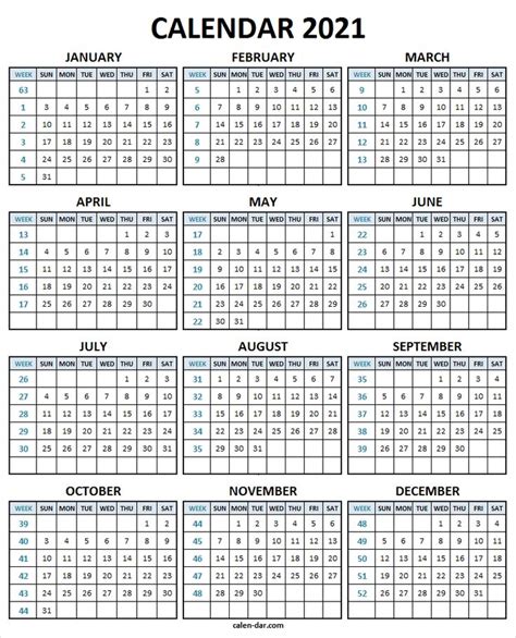 Just free download 2021 calendar file as pdf format, open it in acrobat reader or another program that can display. Calendar 2021 with Week Number - 2021 Printable Calendar Vertical | Calendar with week numbers ...