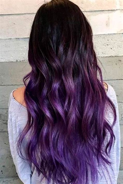 61 Cool Ideas Of Purple Ombre Hair Hair Color For Black Hair Purple
