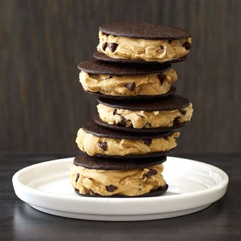 We've got ice cream recipes and cookie recipes that you can combine for the best treats ever. Mini coffee-chip ice cream sandwiches | Recipe | Food recipes, Desserts, Food