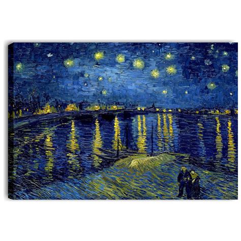 Van Gogh Notte Stellata Sul Rodano Quadro Moderno Riproduzione Stampa