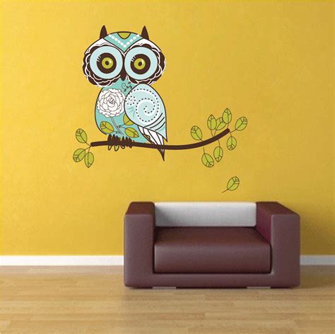 Owl Design Wall Decal Animal Wall Decal Murals Primedecals