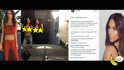 kim kardashian and emily ratajkowski topless is the sexiest duo of instagram youtube