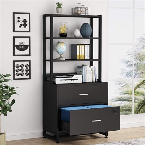 By sliding back and forth, the cabinets maximize your available storage and use less floor space. Tribesigns 2 Drawer Lateral File Cabinet with Lock, Letter ...