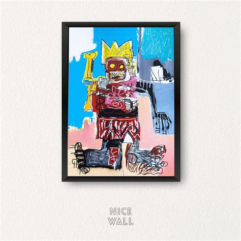 Cuadro Jean Michel Basquiat King Warrior Nicewall