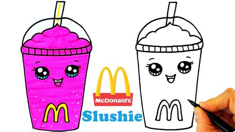 Mc Donald S Slushie Izimi How To Draw Mcdonald S Slushie Drink Sevimli Buzlu Ecek Izimi