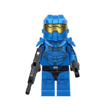 Master Chief Blue Minifigure Video Game Halo Minifig World