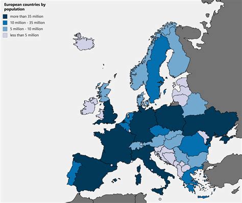 The exact borders of europe are disputed. File:European countries by population, 2018.png ...
