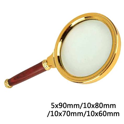 Magnifying Glass Loupe 90mm 80mm 70mm 60mm Handheld 5x 10x Magnifier Reading Jewelry Eye Loupe