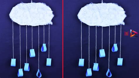 Diy Paper Raining Cloud How To Make Raindrops With Cloud Paper