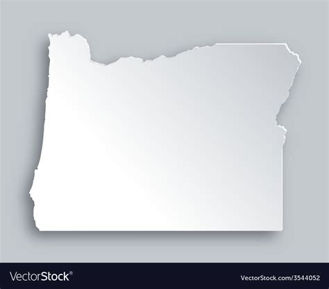 Map Of Oregon Royalty Free Vector Image Vectorstock