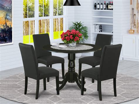 Maybe you would like to learn more about one of these? DLDR5-BLK-24 5Pc Round 42″ Kitchen Table With Two 9-Inch ...