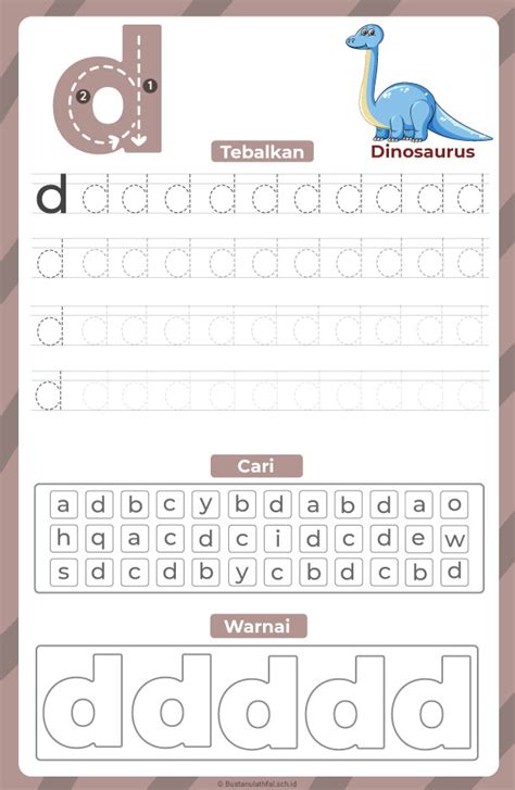 Worksheet Huruf D Kecil Bustanulathfal Sch Id