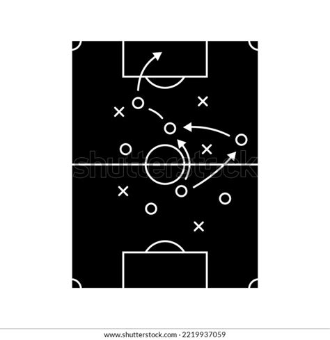 Soccer Tactics Icon Game Success Strategy Stock Vector Royalty Free