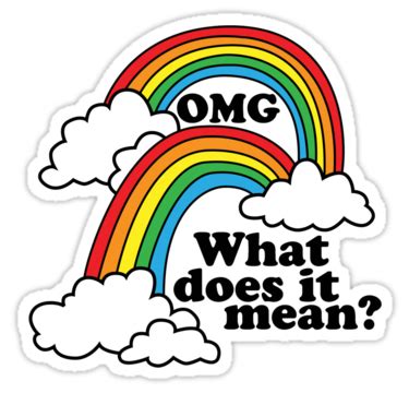 'Double Rainbow - OMG' Sticker by DetourShirts | Rainbow, Rainbow meaning, Double rainbow meaning
