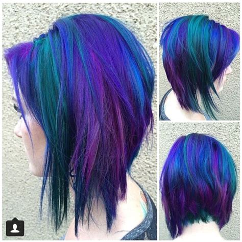 Purple Blue And Green Hair Awesome With Images