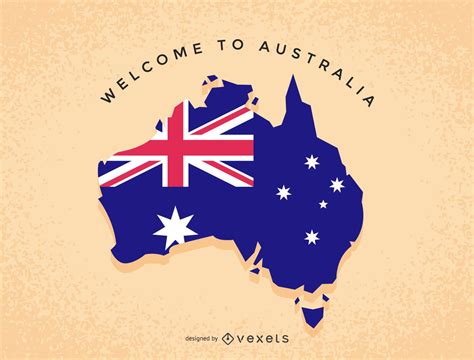 Australia Map Vector Illustration Political Map With Cities Stock