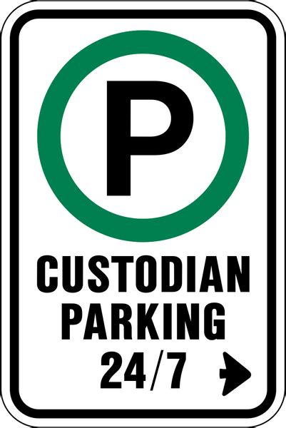 Parking Custodian Western Safety Sign