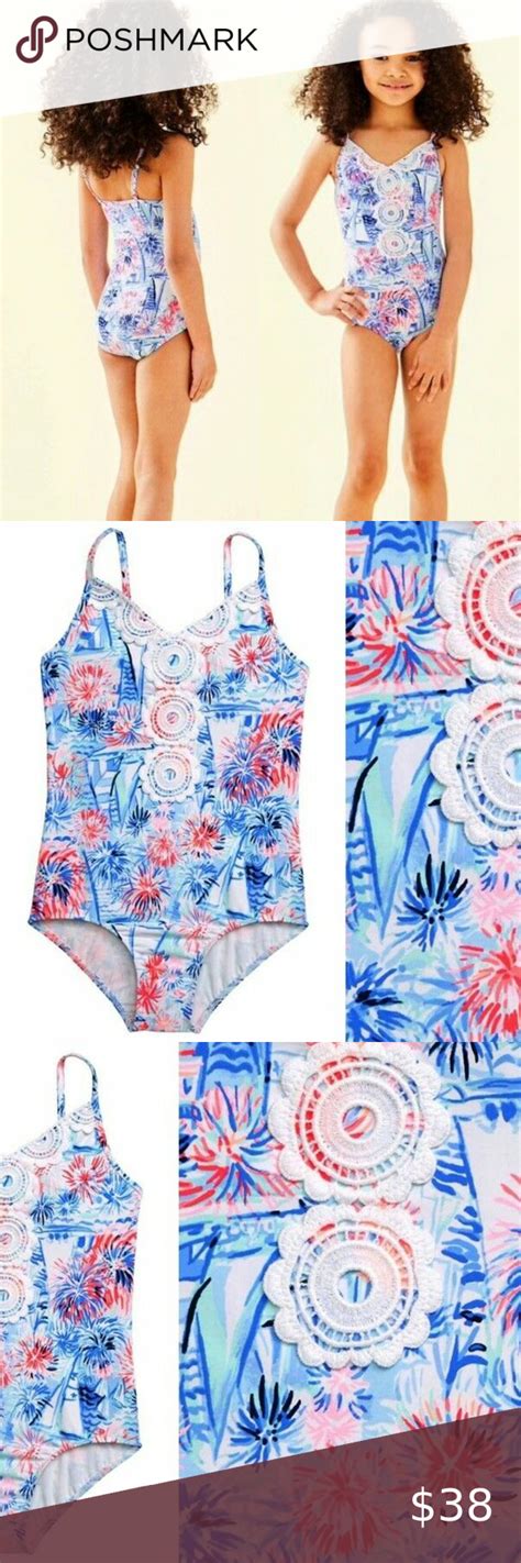 Lilly Pulitzer Girls Upf 50 Danica Swimsuit 10 Swimsuits Lilly Hot