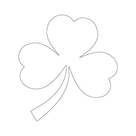 Shamrock Template Outline Clipart Best Shamrock Templates Printable